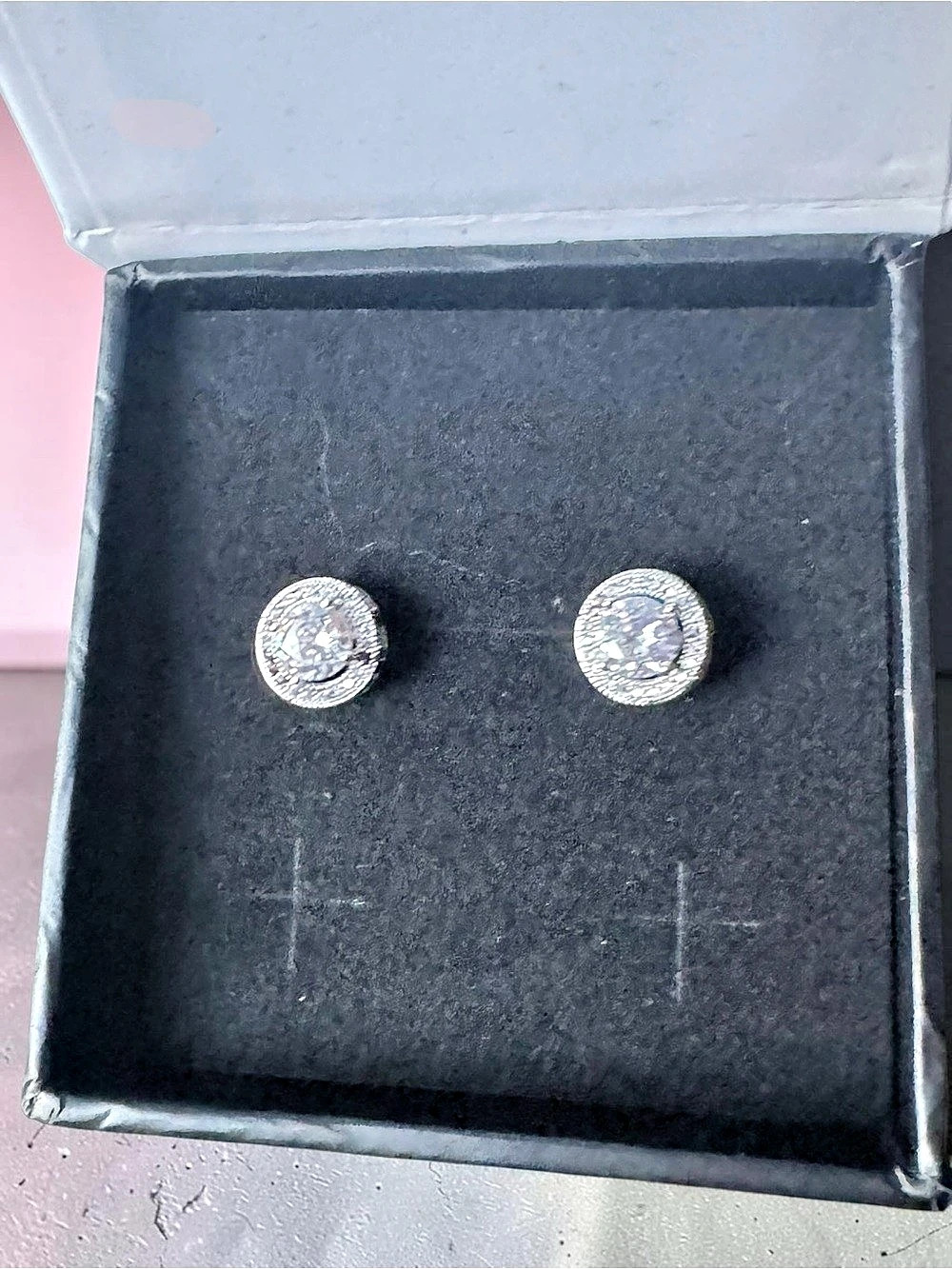 Cate & Chloe Noelle 18k White Gold Plated Crystal Stud Earrings Noelle Crystal